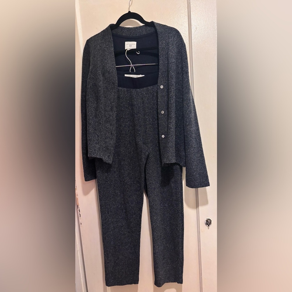 Sol Angeles Brushed Boucle Cardigan and Pants Set size M — Never Worn with Tags